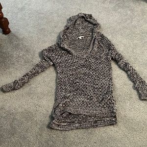 American eagle see through sweater with hood
